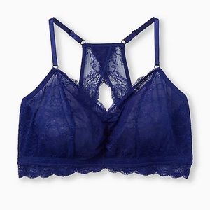 TORRID BLUE LACE RACERBACK BRALETTE